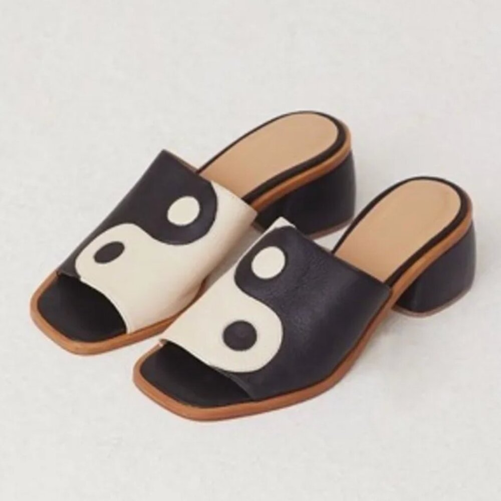 Paloma wool ying yang Balance mule sandal size 39 block heel